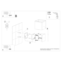 Kinkiet LUCA czarny LED IP54