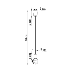 Lampa wisząca DIEGO 1 biała