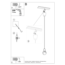 Lampa wisząca DIEGO 1 biała