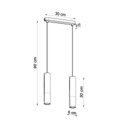 Lampa wisząca BORGIO 2 czarny