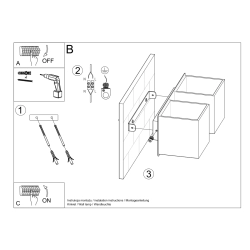 Kinkiet QUAD 2 szary