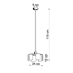 Lampa wisząca TULIP czarny