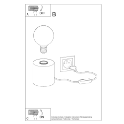 Lampa biurkowa SALGADO beton