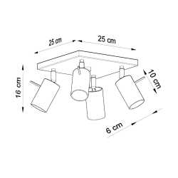 Plafon RING 4 chrom