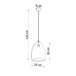 Lampa wisząca ceramiczna BUKANO