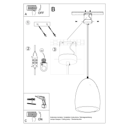 Lampa wisząca ceramiczna BUKANO