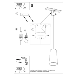 Lampa wisząca ceramiczna GULCAN