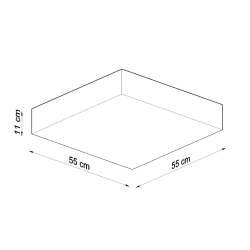 Plafon HORUS 55 czarny