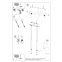 Lampa wisząca WEZYR 2 biała