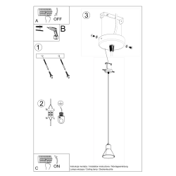 Lampa wisząca TALEJA 1 biała [E27]