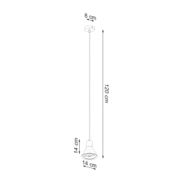 Lampa wisząca TAZILA 1 biała [ES111]