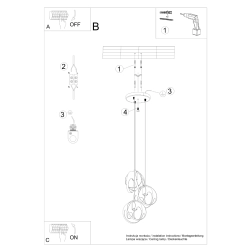 Lampa wisząca TULOS 3P biała