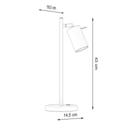 Lampa biurkowa RING biała