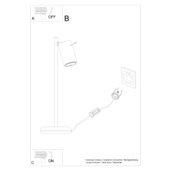 Lampa biurkowa RING czarna