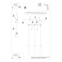 Lampa wisząca RING 3 biały