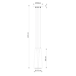 Lampa wisząca SULA 3P naturalne drewno