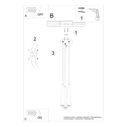 Lampa wisząca SULA 3P naturalne drewno