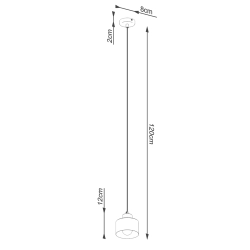 Lampa wisząca SAVAR 1 czarna