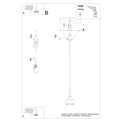 Lampa wisząca SAVAR 1 czarna