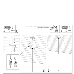 Lampa Wisząca PASTELO 1 złoty połysk