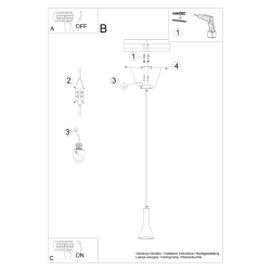 Lampa wisząca REA 1 beton