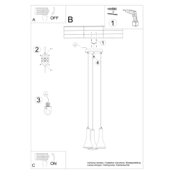 Lampa wisząca REA 3P beton