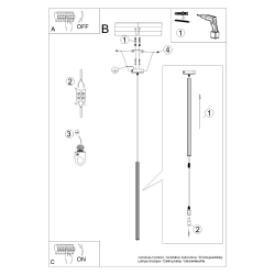 Lampa wisząca ARCHE 1 czarna