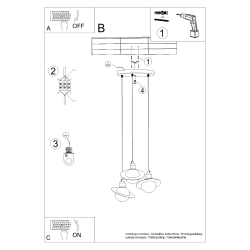 Lampa wisząca HYPERION 3P biały