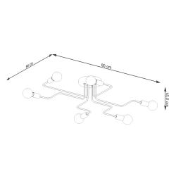 Żyrandol VECTOR 6 czarny