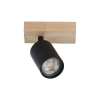 Kinkiet LED GU10 35W czarny drewniany ruchomy do wnętrz