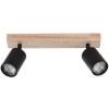 kinkiet LED GU10 ruchomy 2x35W czarny drewno do wnętrz