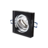 Oprawa halogenowa szklana kwadratowa czarna LED GU10 IP20 90x90x35mm do wnętrz
