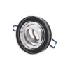 Oprawa halogenowa szklana okrągła czarna LED GU10 IP20 Ø95x35mm do wnętrz