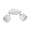 Kinkiet LED 2x35W E27 biały złoty ruchomy IP20 do salonu i sypialni