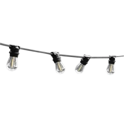 Girlanda LED 230V 20m 20x E27 IP44 czarna do ogrodu i altany