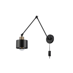 kinkiet LED E27 35W czarny miedź IP20 do wnętrz