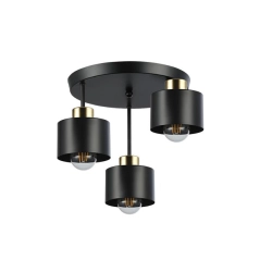 Kinkiet LED 3xE27 35W czarny miedziany IP20 do wnętrz