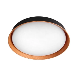 Plafon LED 54W 3000-6500K czarny drewno pilot — zdjęcie 2