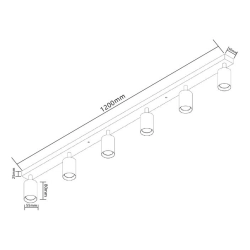 Kinkiet LED 6xGU10 35W biały mat ruchomy IP20 do wnętrz — zdjęcie 3