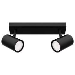 Kinkiet LED GU10 ruchomy 2x30W czarny IP20 do wnętrz