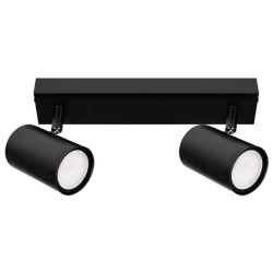 Kinkiet LED GU10 ruchomy 2x30W czarny IP20 do wnętrz — zdjęcie 3