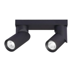 Kinkiet LED GU10 2x35W czarny ruchomy IP20 do wnętrz