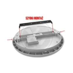 Plafon LED 22W 4000K IP65 czujnik mikrofalowy do korytarza i wejścia — zdjęcie 2