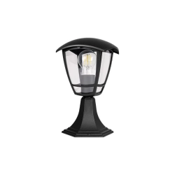 Lampa ogrodowa LED E27 60W IP44 czarna 170x170x290mm do ogrodu i altany