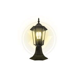 Lampa ogrodowa LED E27 60W IP44 czarna 40cm do ogrodu i altany