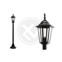 Lampa ogrodowa LED E27 60W IP44 czarna 100cm do ogrodu i altany