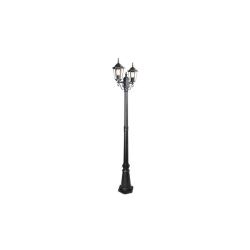 Lampa ogrodowa LED E27 2x60W IP44 czarna 237,5cm do ogrodu i altany
