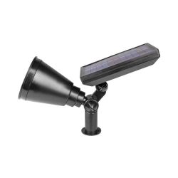 Lampa solarna LED 0.8W 6500K IP44 czarna z czujnikiem zmierzchu do ogrodu i na taras