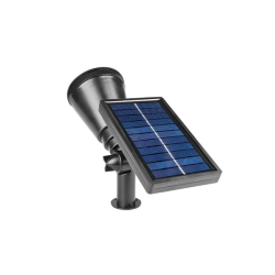 Lampa solarna LED 0.8W 6500K IP44 czarna z czujnikiem zmierzchu do ogrodu i na taras