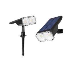 Lampa LED solarna wbijana 1,8W 2700K/6500K IP44 czarna do ogrodu i altany
